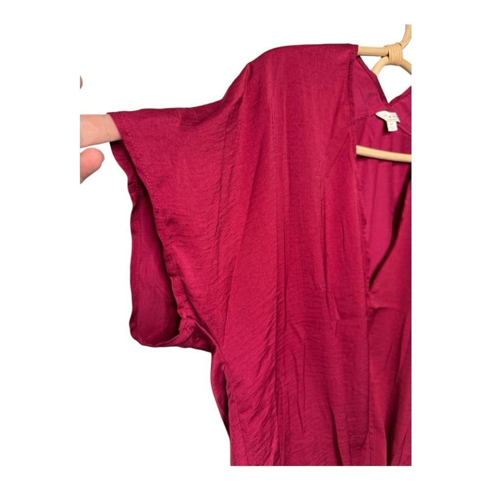 Lucky Brand Women's Berry Tie-Front V-Neck Blouse - Picture 5 of 13